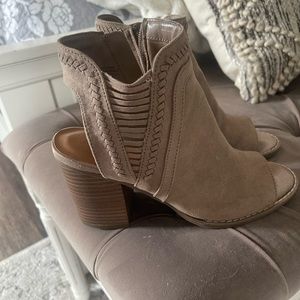 Womens open toe booties
